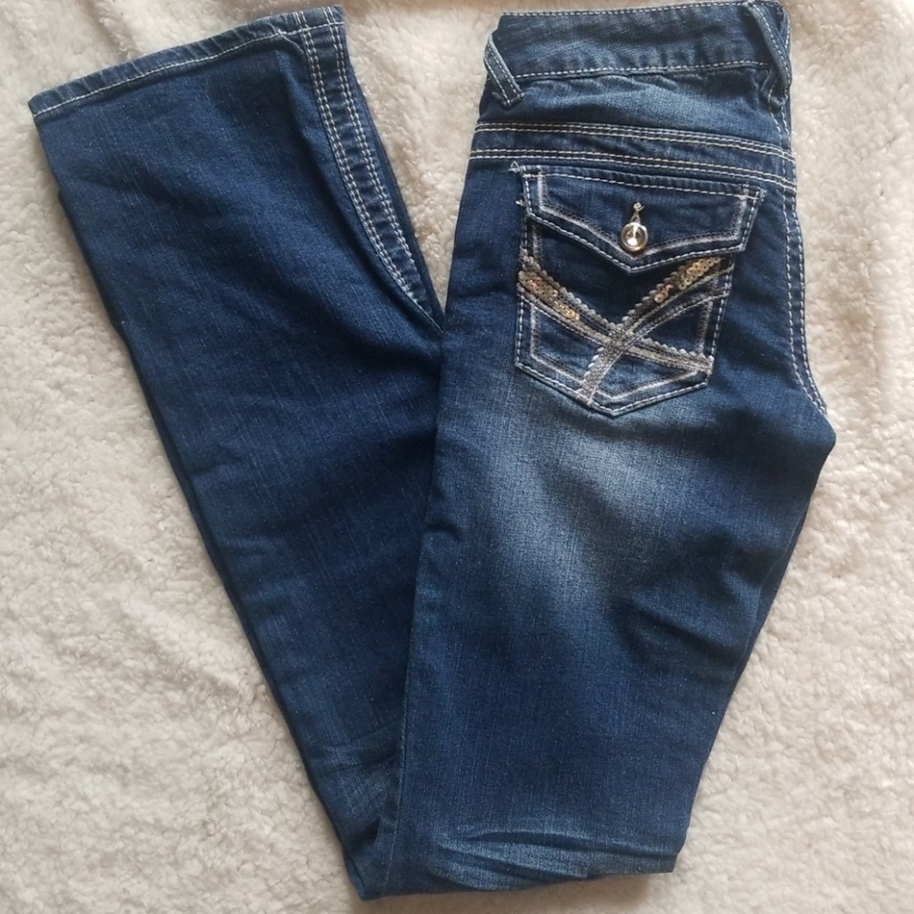 Dark wash denim